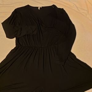 Long-sleeved black romper